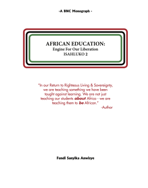 African Education: Engine for Our Liberation, Isahluko 2